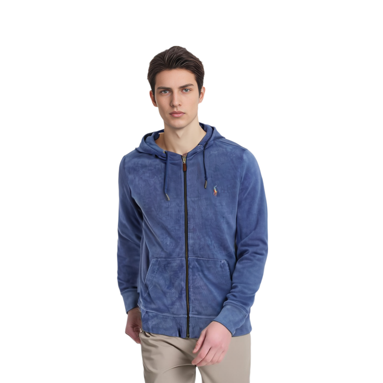 Ralph Lauren FW22 Solid Logo Zip-Up Sweatshirt Men’s Blue 710877154-001 圖 5