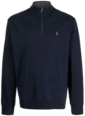 Ralph Lauren FW22 男款純色小馬刺繡半拉鍊長袖上衣 深藍色 710812963-003 Order Ralph Lauren FW22 男款純色小馬刺繡半拉鍊長袖上衣 深藍色 710812963-003