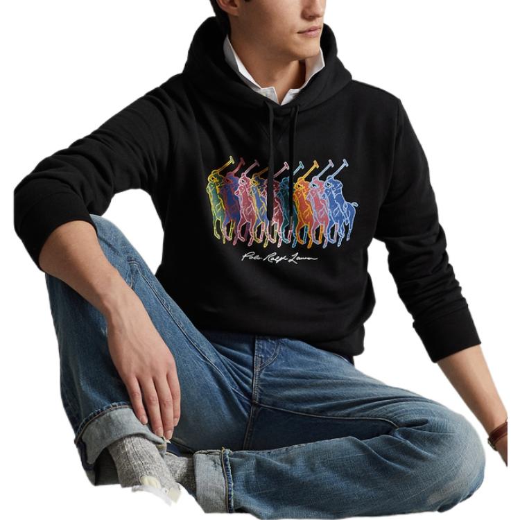 Ralph Lauren FW22 Solid Print Hoodie Black Hoodie MNPOKNI16822236 圖 5