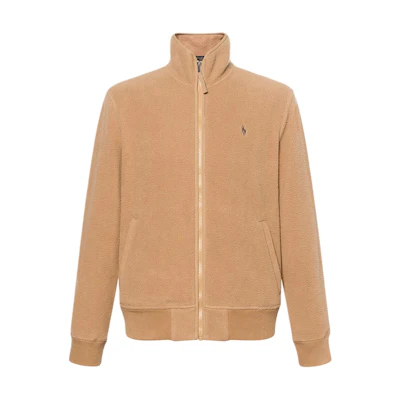 Ralph Lauren FW22 Solid Small Pony Fleece Jacket Men’s Brown 710880880-001