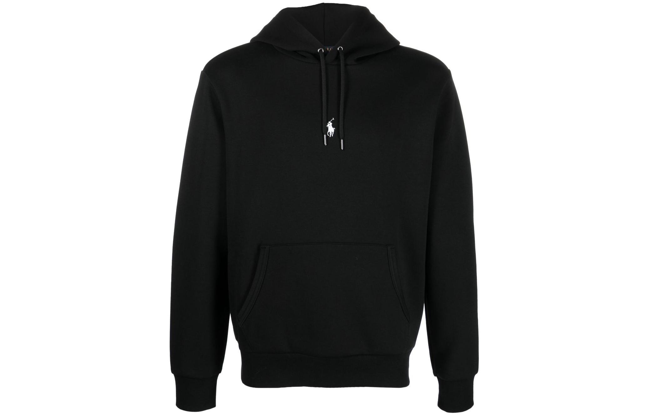 Ralph Lauren FW22 Solid Small Pony Hoodie Black 710881506-005