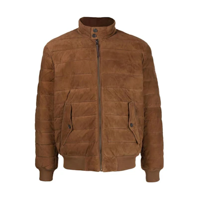 Ralph Lauren FW22 Suede Bomber Jacket Brown Casual Outerwear 710876965-001