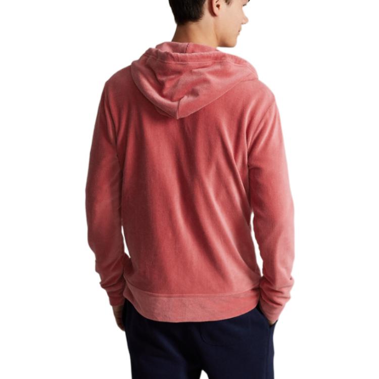 Ralph Lauren FW22 Washed Relaxed Fit Red Hoodie for Men MNPOKNI16822228 圖 4