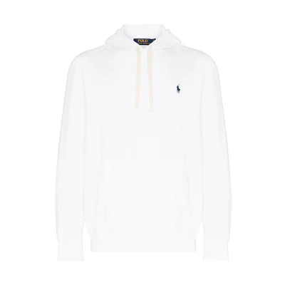 Ralph Lauren FW22 White Hoodie with Embroidered Pony Logo 710766778-009