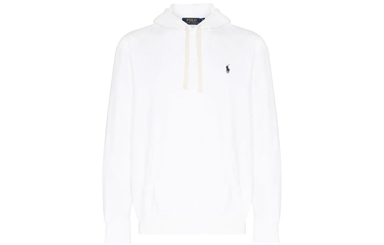 Ralph Lauren FW22 White Hoodie with Embroidered Pony Logo 710766778-009 圖 2