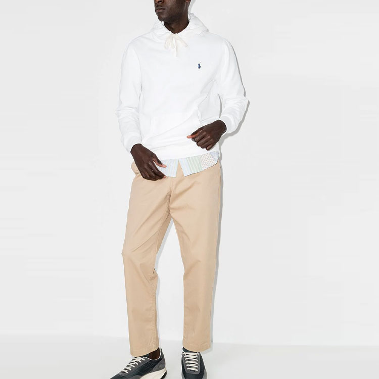 Ralph Lauren FW22 White Hoodie with Embroidered Pony Logo 710766778-009 圖 3