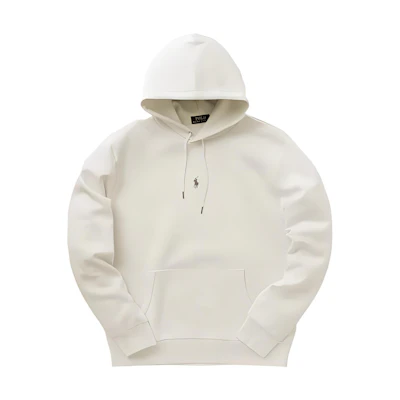 Ralph Lauren FW22 White Logo Embroidered Pullover Hoodie 710881506-001
