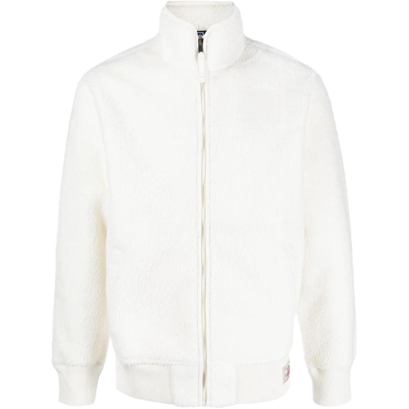 Ralph Lauren FW22 White Solid Zip-Up Stand Collar Casual Jacket 710881774-001