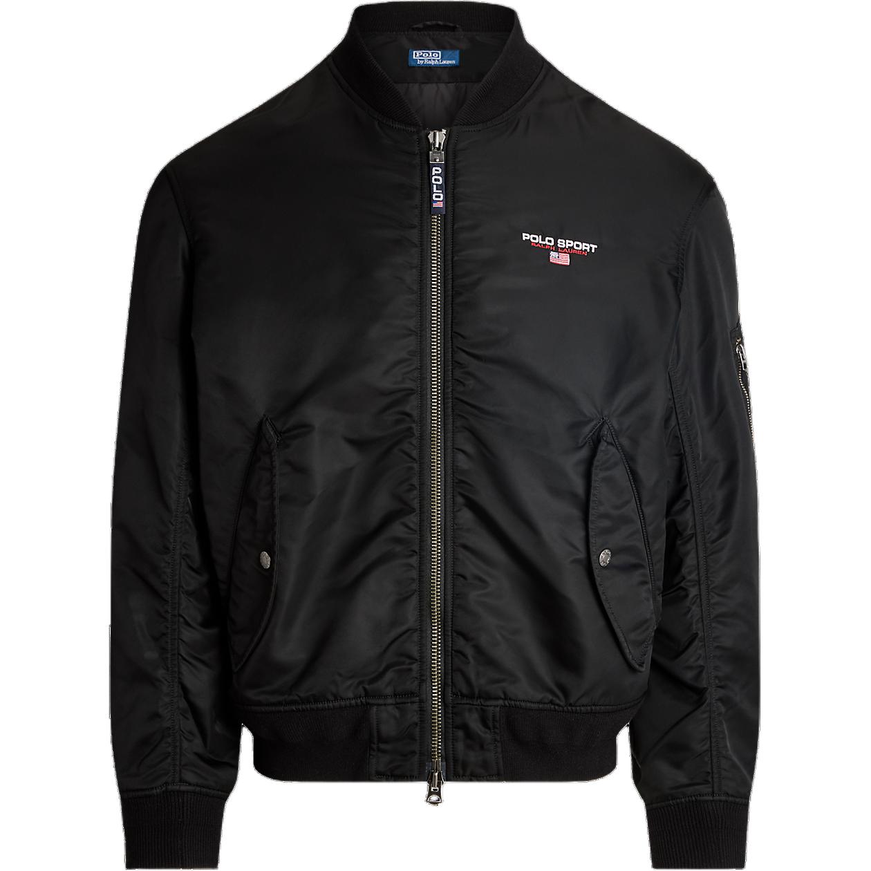 Ralph Lauren FW23 Black Letter Print Slim Fit Zip Jacket for Men MNPOOTW16021360-001