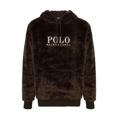 Ralph Lauren FW23 Brown Embroidered Logo Hoodie Casual Wear 710929595-001