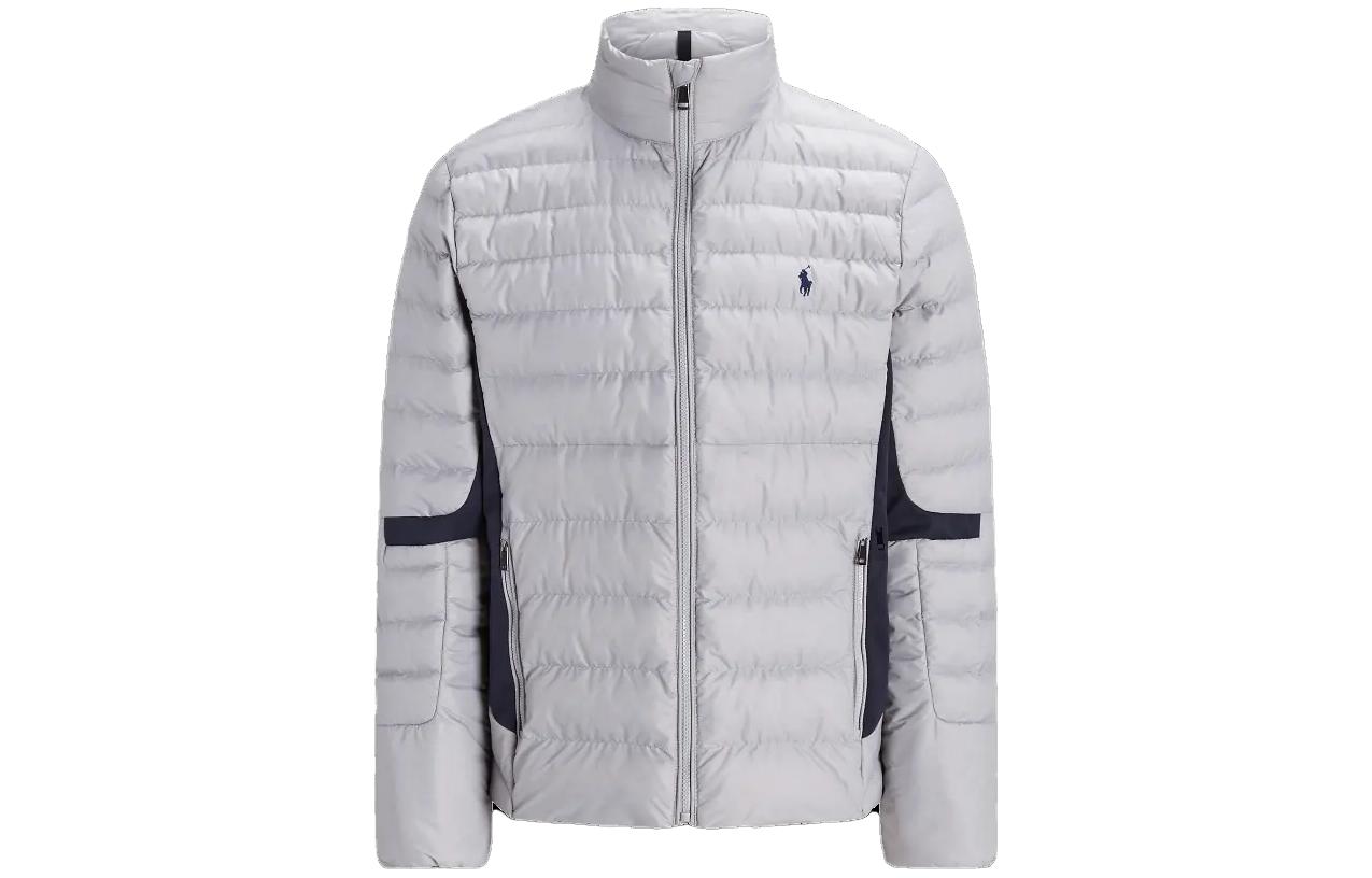 Ralph Lauren FW23 Colden Packable Hybrid Logo Zip Jacket Gray Outerwear MNPOOTW16021-204