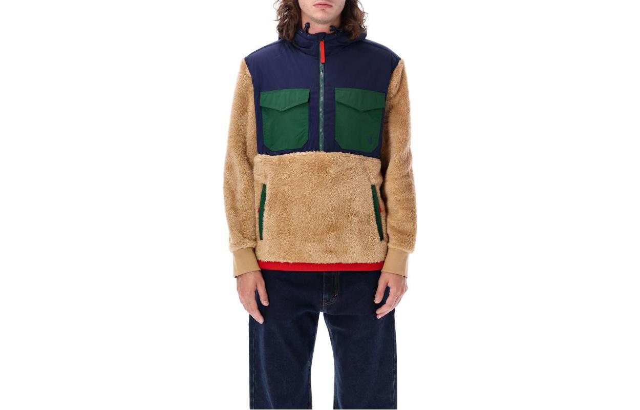 Ralph Lauren FW23 Colorblock Fleece Hoodie Brown 710880442-002 圖 2