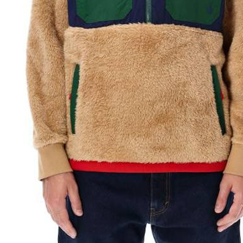 Ralph Lauren FW23 Colorblock Fleece Hoodie Brown 710880442-002 圖 7