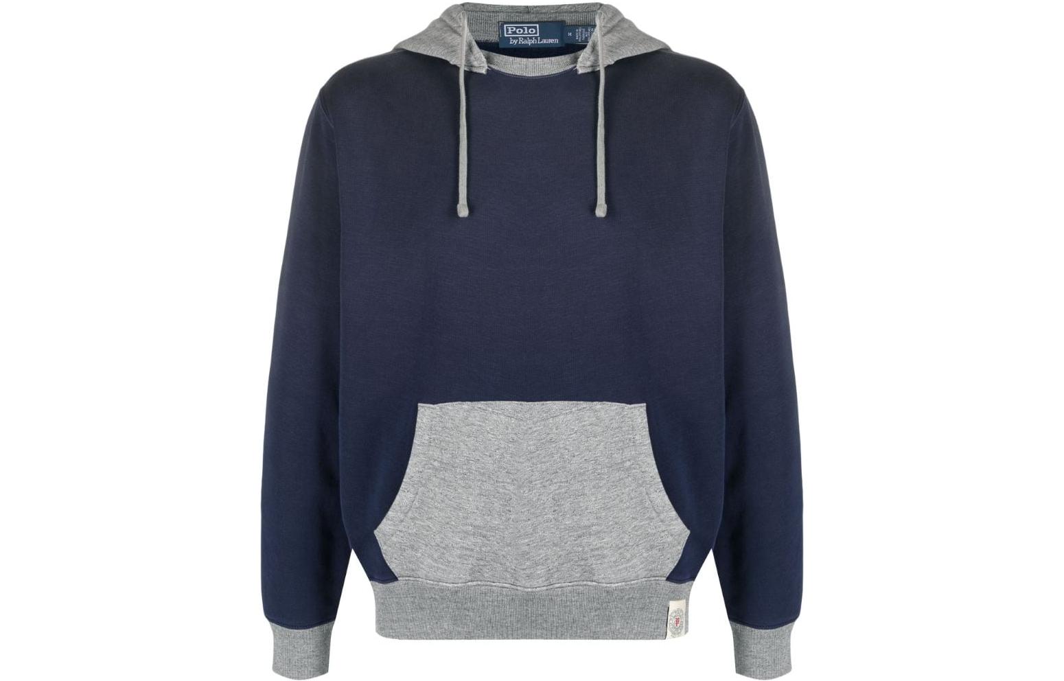 Ralph Lauren FW23 Colorblock Pullover Hoodie Blue 710879866-002