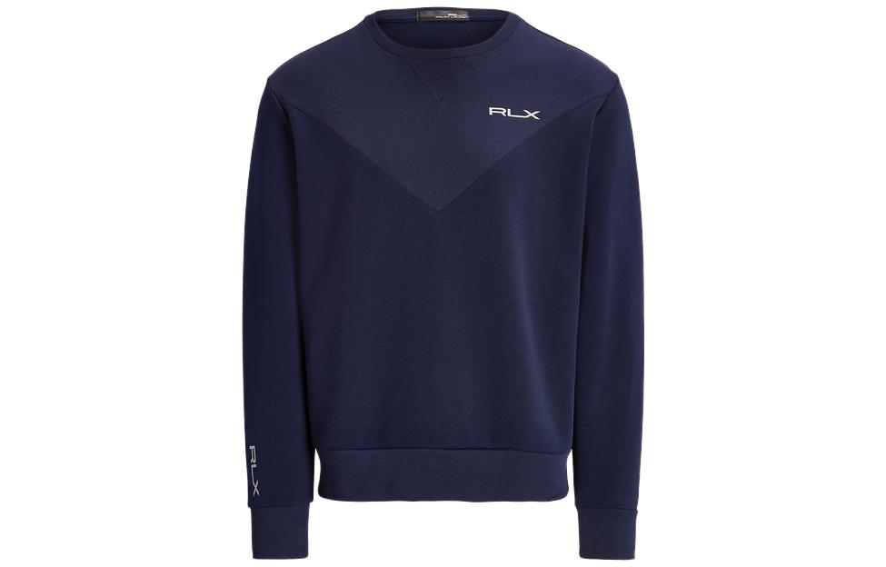 Ralph Lauren FW23 Embroidered Logo Crewneck Sweatshirt Navy Blue MNXGKNI16820186-410