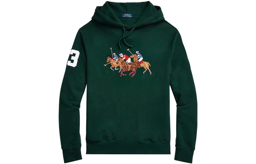 Ralph Lauren FW23 Embroidered Logo Hoodie Dark Green 710823853-005 圖 2