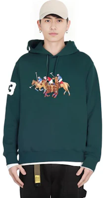 拉夫劳伦 FW23 刺绣标志连帽衫 深绿色 710823853-005 Shop 拉夫劳伦 FW23 刺绣标志连帽衫 深绿色 710823853-005