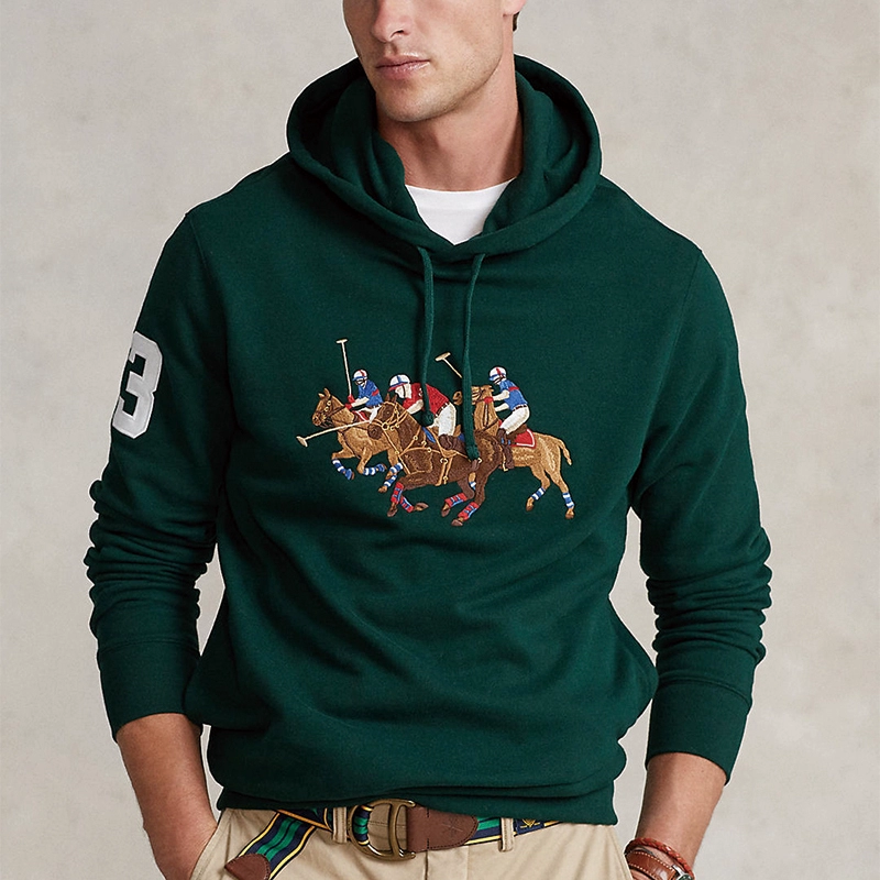 Ralph Lauren FW23 Embroidered Logo Hoodie Dark Green 710823853-005 圖 6