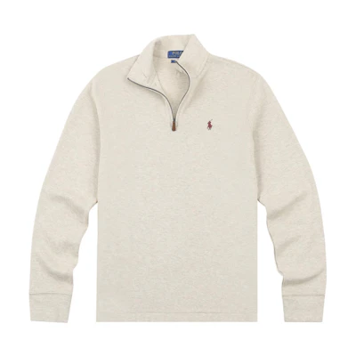 Ralph Lauren FW23 Embroidered Solid Color Polo Sweatshirt 710784465-012