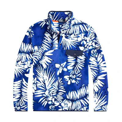 Ralph Lauren FW23 Floral Print Casual Stand Collar Sweatshirt Navy Men 710926883-001