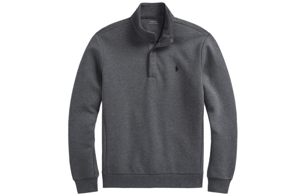 Ralph Lauren FW23 Gray Solid Half-Turtleneck Pullover Sweatshirt MNPOKNI16823229-020