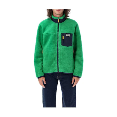 Ralph Lauren FW23 Green Patchwork Zip-Up Casual Jacket Men 710920511-001