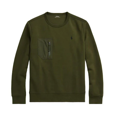 Ralph Lauren FW23 Green Solid Knit Long-Sleeve Crewneck Sweater MNPOKNI16823122-301