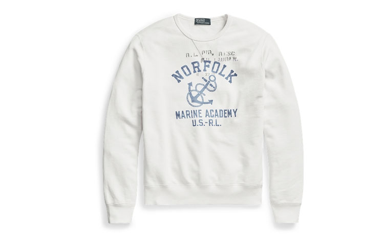 Ralph Lauren FW23 Letter Graphic White Casual Sweatshirt MNPOKNI16822999-100