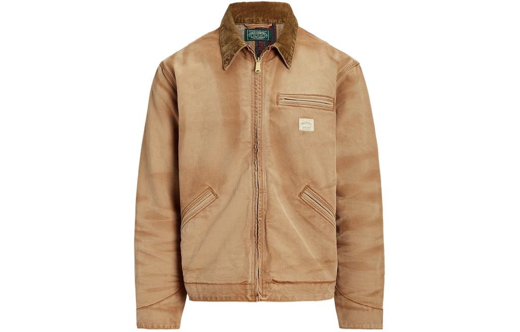 Ralph Lauren FW23 Letter Logo Brown Long Sleeve Jacket for Men MNPOOTW16021261-200