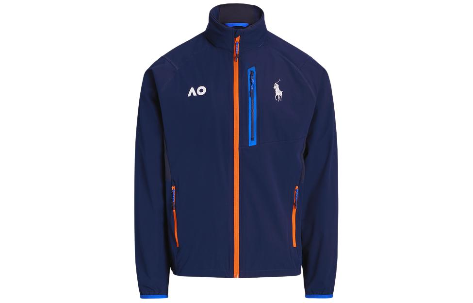 Ralph Lauren FW23 Logo Embroidered Zip-Up Jacket Navy Blue - Casual Style MNPOOTW16021214-410