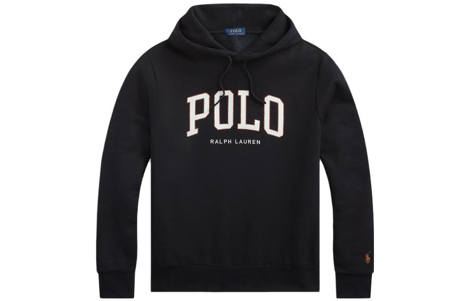 Ralph Lauren FW23 Logo Letter Print Hoodie Black MNPOKNI16823233-001