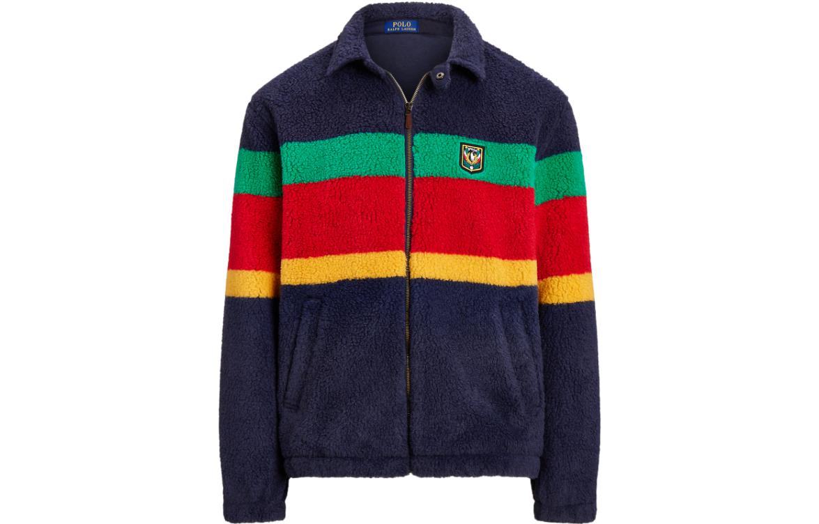 Ralph Lauren FW23 Multi-Color Striped Badge Long Sleeve Jacket Men MNPOKNI16823139-410