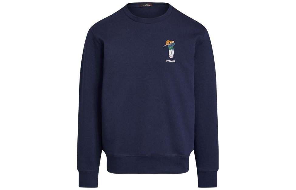 Ralph Lauren FW23 Navy Blue Graphic Print Crewneck Pullover Sweatshirt - MNXGKNI16820185-410