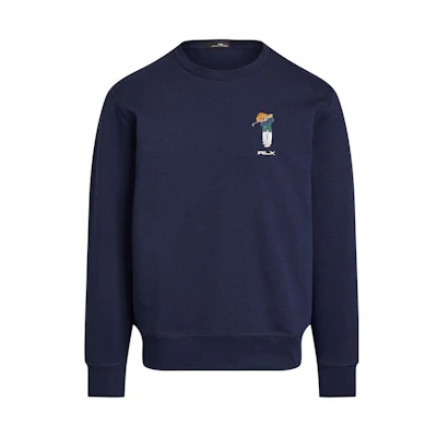 Ralph Lauren FW23 Navy Blue Graphic Print Crewneck Pullover Sweatshirt - MNXGKNI16820185-410