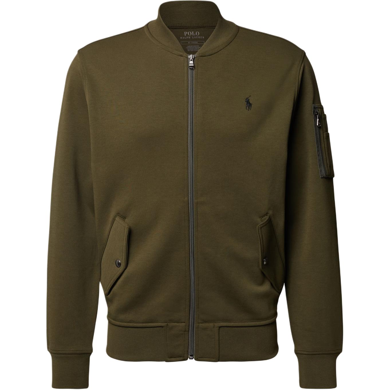 Ralph Lauren FW23 Olive Green Pony Logo Embroidered Zip Jacket for Men MNPOKNI16822112-300