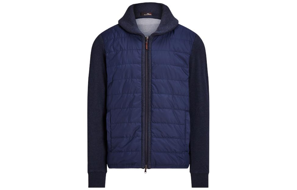 Ralph Lauren FW23 Patchwork Zip Hoodie Jacket Blue - Casual Outerwear MNXGKNI1DW20001-400