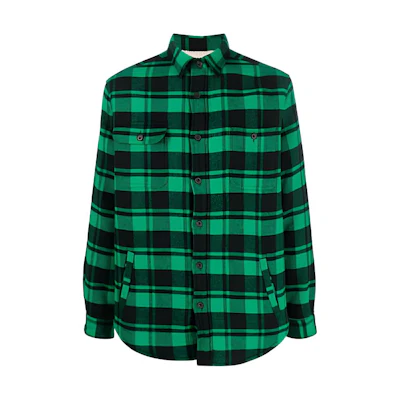 Ralph Lauren FW23 Plaid Single-Breasted Long Sleeve Shirt Green - 710918893-001