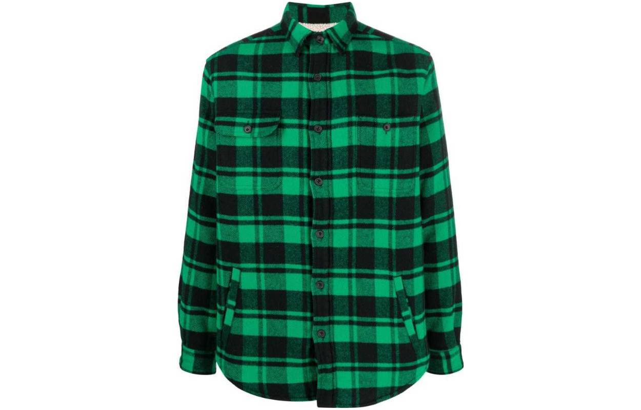 Ralph Lauren FW23 Plaid Single-Breasted Long Sleeve Shirt Green - 710918893-001 圖 2
