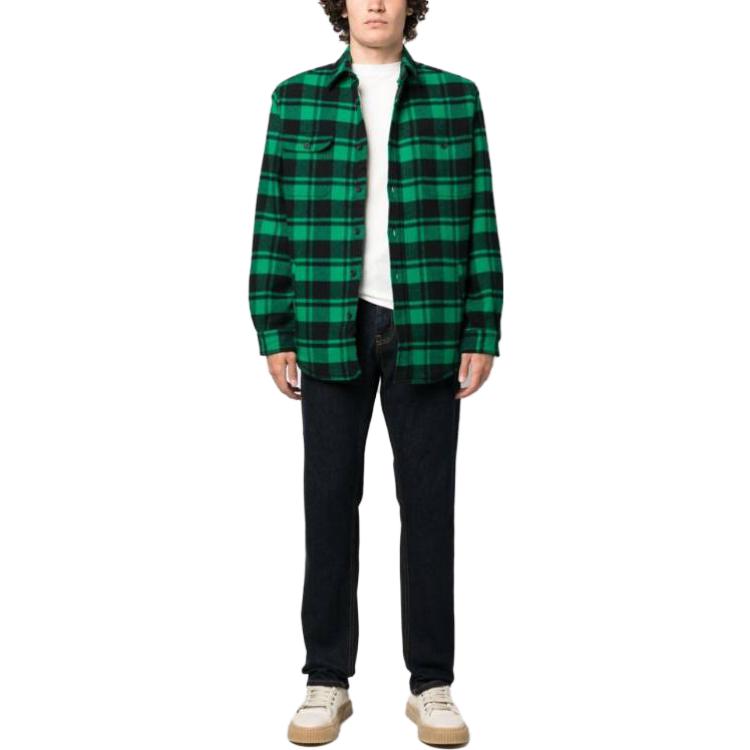 Ralph Lauren FW23 Plaid Single-Breasted Long Sleeve Shirt Green - 710918893-001 圖 3