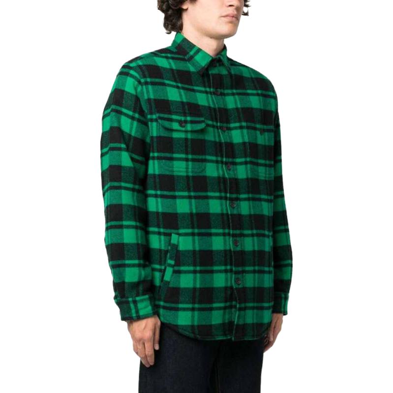 Ralph Lauren FW23 Plaid Single-Breasted Long Sleeve Shirt Green - 710918893-001 圖 4