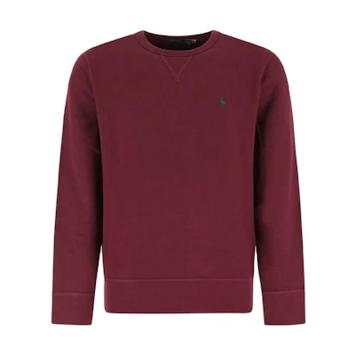 Ralph Lauren FW23 Red Crewneck Sweatshirt with Logo Embroidery for Men 710766772-035