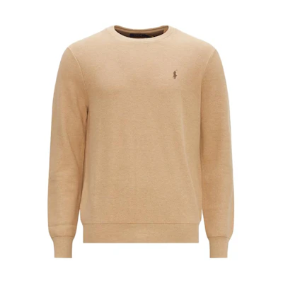 Ralph Lauren FW23 Solid Color Crewneck Casual Sweatshirt Khaki 710895559-004