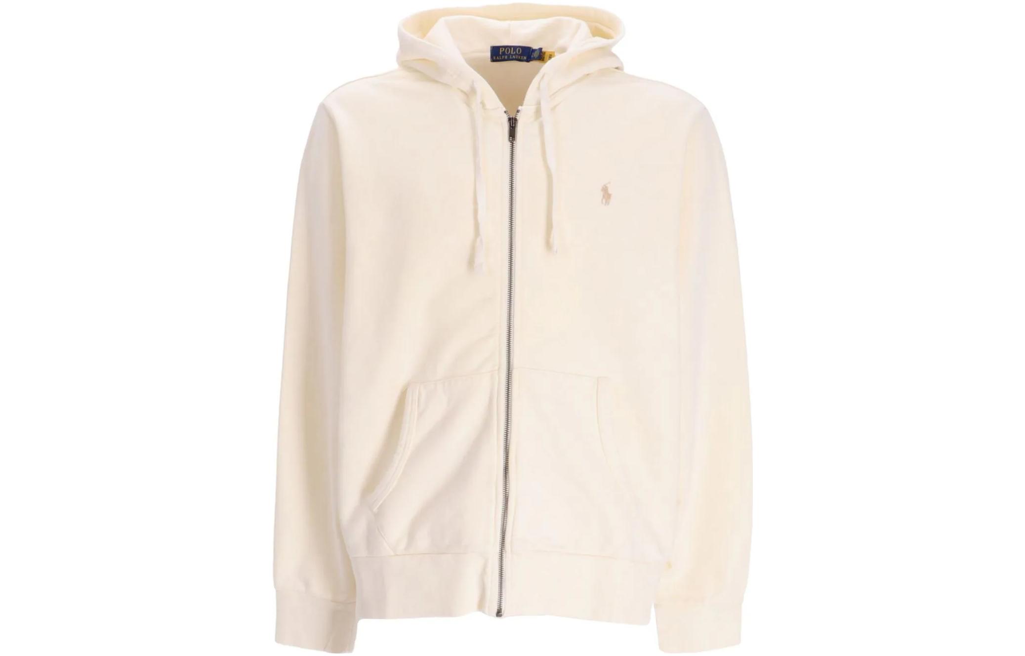 Ralph Lauren FW23 Solid Hoodie with Logo Embroidery - Zip-Up 710916692-003