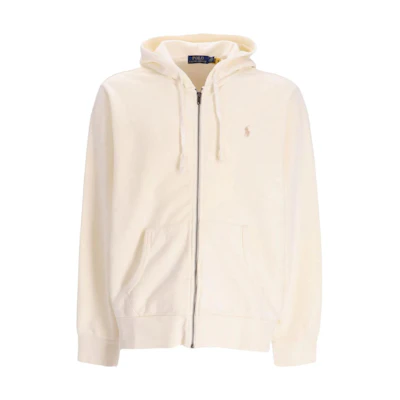 Ralph Lauren FW23 Solid Hoodie with Logo Embroidery - Zip-Up 710916692-003