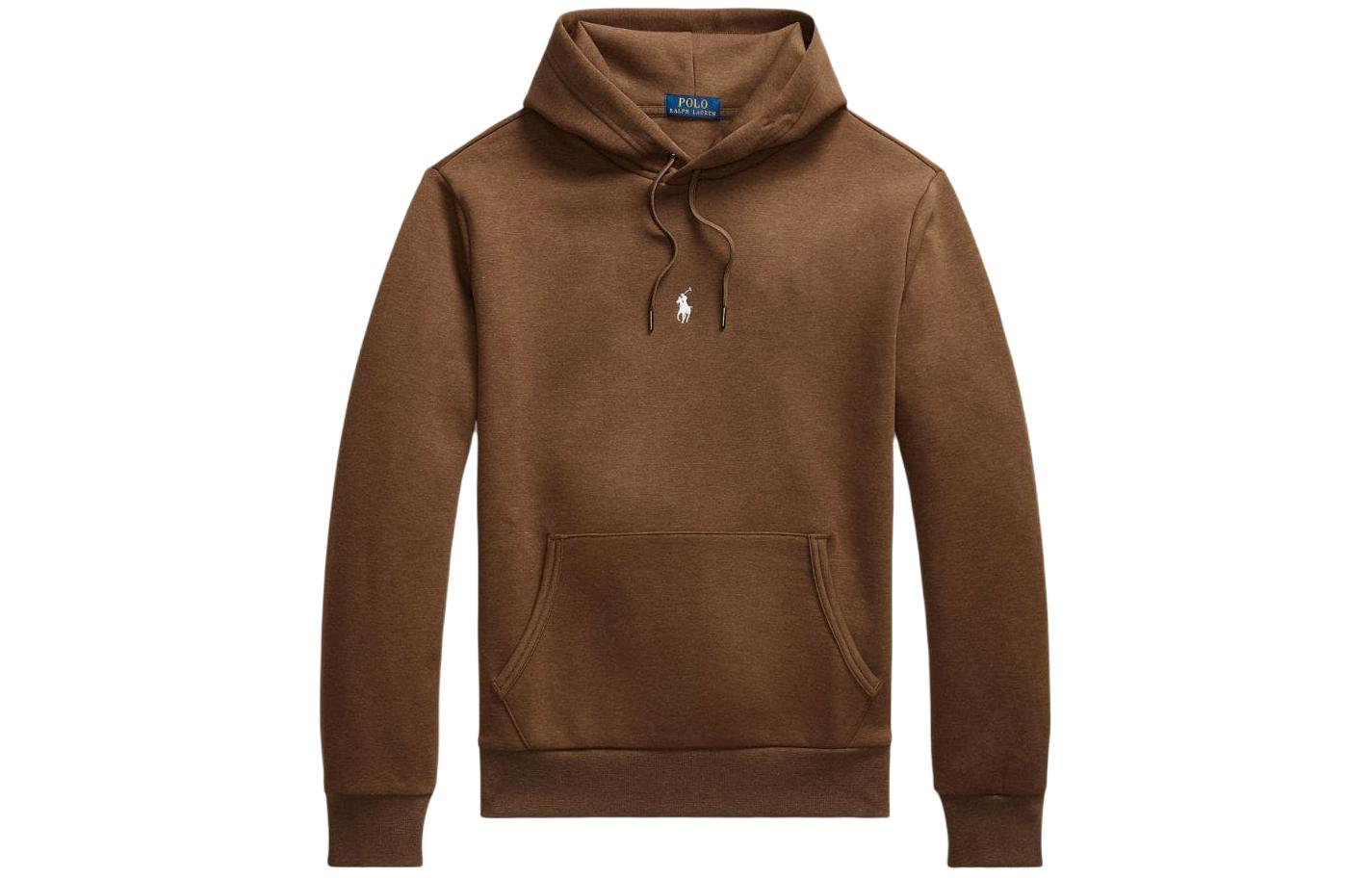 Ralph Lauren FW23 Solid Logo Embroidered Hoodie Brown 710881506-030