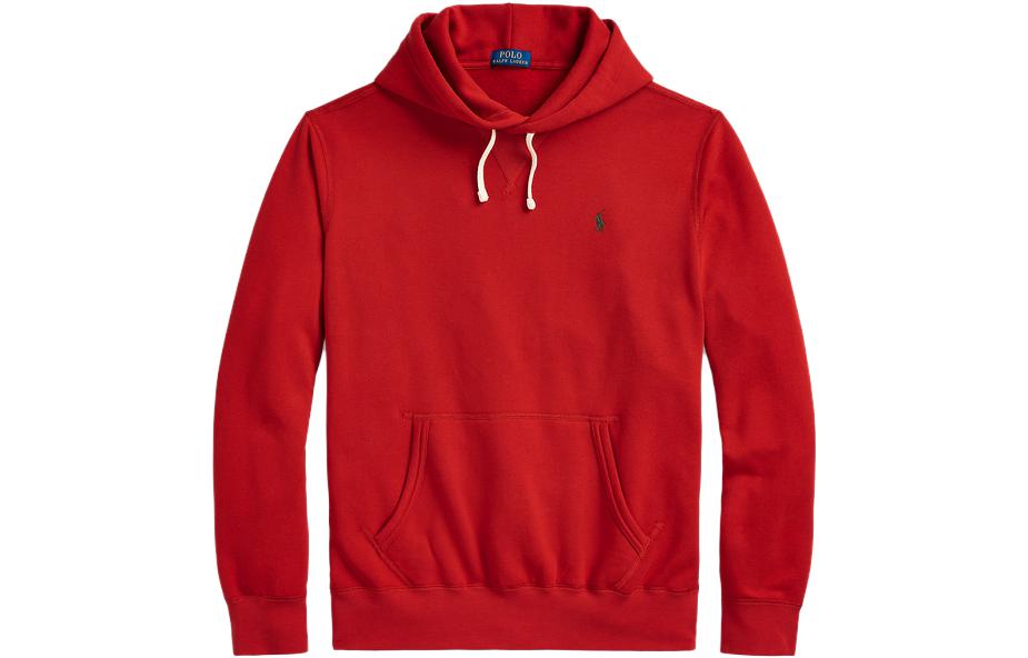 Ralph Lauren FW23 Solid Logo Embroidered Hoodie Men’s Orange Red MNPOKNI16823252-800