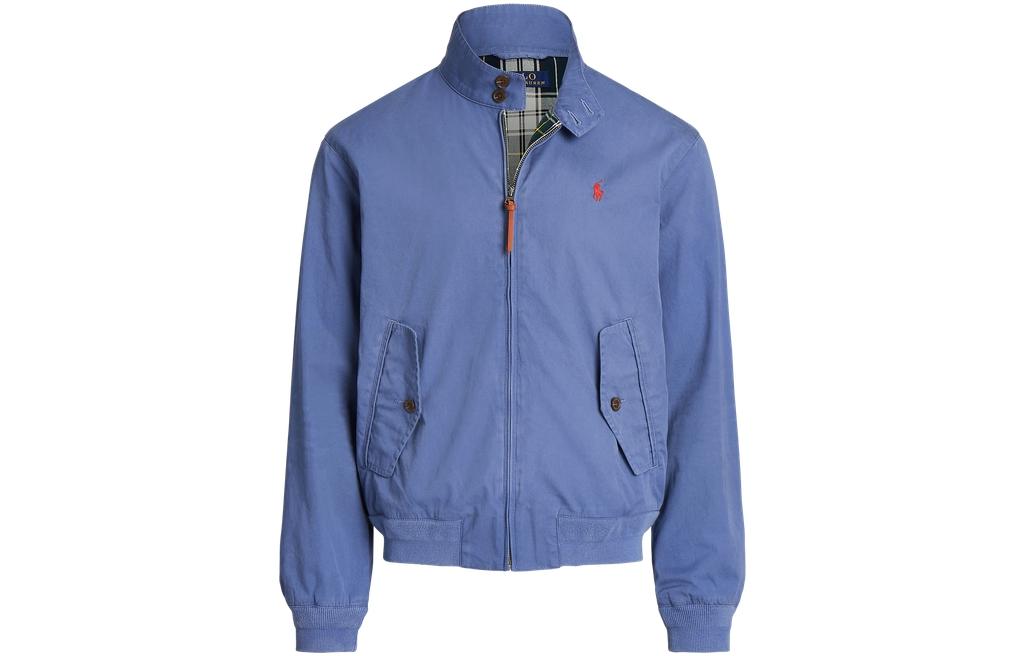 Ralph Lauren FW23 Solid Logo Embroidered Mock Neck Jacket Men’s Blue MNPOOTW16021163-400