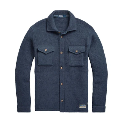 Ralph Lauren FW23 Solid Pocket Single-Breasted Long-Sleeve Jacket 710926988-001