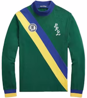 Ralph Lauren FW23 Sport Jersey Mockneck Pullover Green Striped Knit Unisex Sweater MNPOKNI16823-316 Ralph Lauren FW23 Sport Jersey Mockneck Pullover Green Striped Knit Unisex Sweater MNPOKNI16823-316