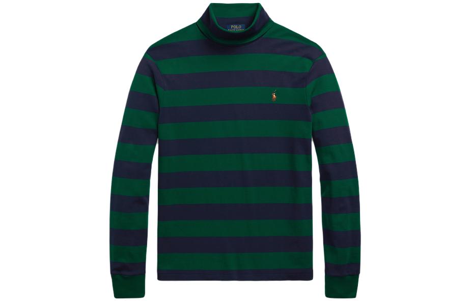 Ralph Lauren FW23 Striped Print Turtleneck Slim-Fit Sweatshirt Multicolor Men MNPOKNI16823113-301